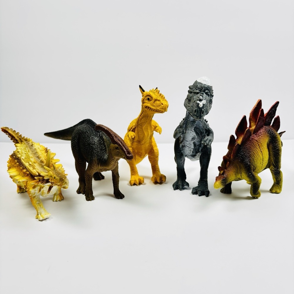 Lot Dinosaurs Parasaurolophus  Stegosaurus Pachycephalosaurus Scelidosaurus